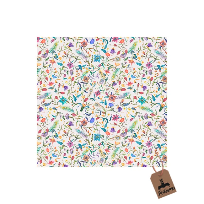 رومیزی برند رومیزی باز طرح مربع مدل گلهای سنتی کد 11043