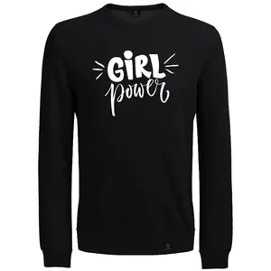 سویشرت زنانه 27 مدل Girl Power کد B02 رنگ مشکی