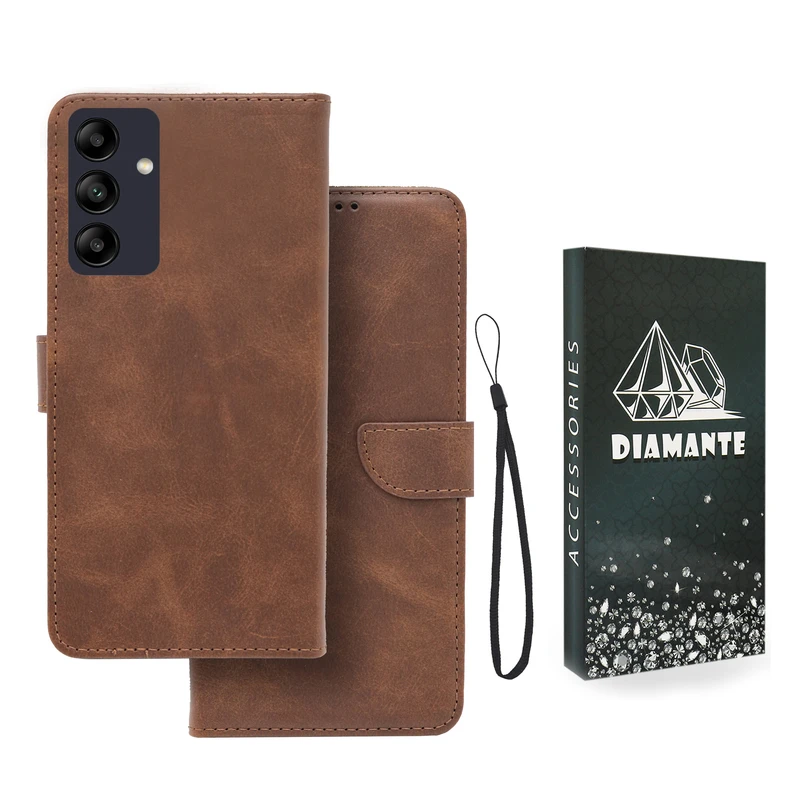 کیف کلاسوری دیامانته مدل Band Bk مناسب برای گوشی موبایل سامسونگ Galaxy A16 به همراه بندآویز