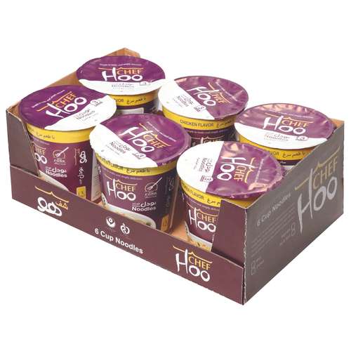 نودل مرغ لیوانی شف هو - 65 گرم بسته 6 عددی