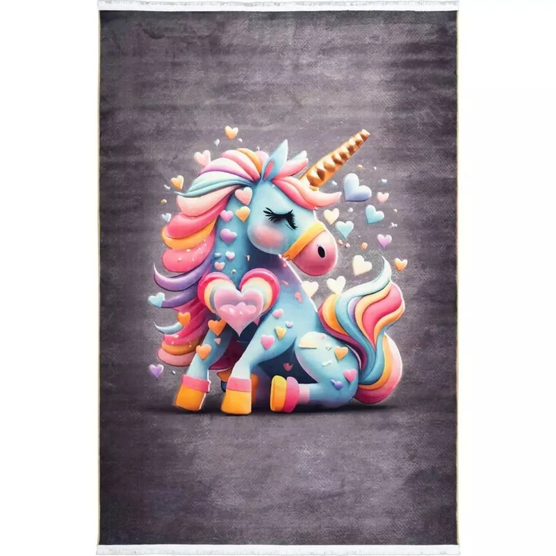 فرش ماشینی 700 شانه محتشم زمینه طوسی حاشیه طوسی مدل تک شاخ کد 25KM0000 