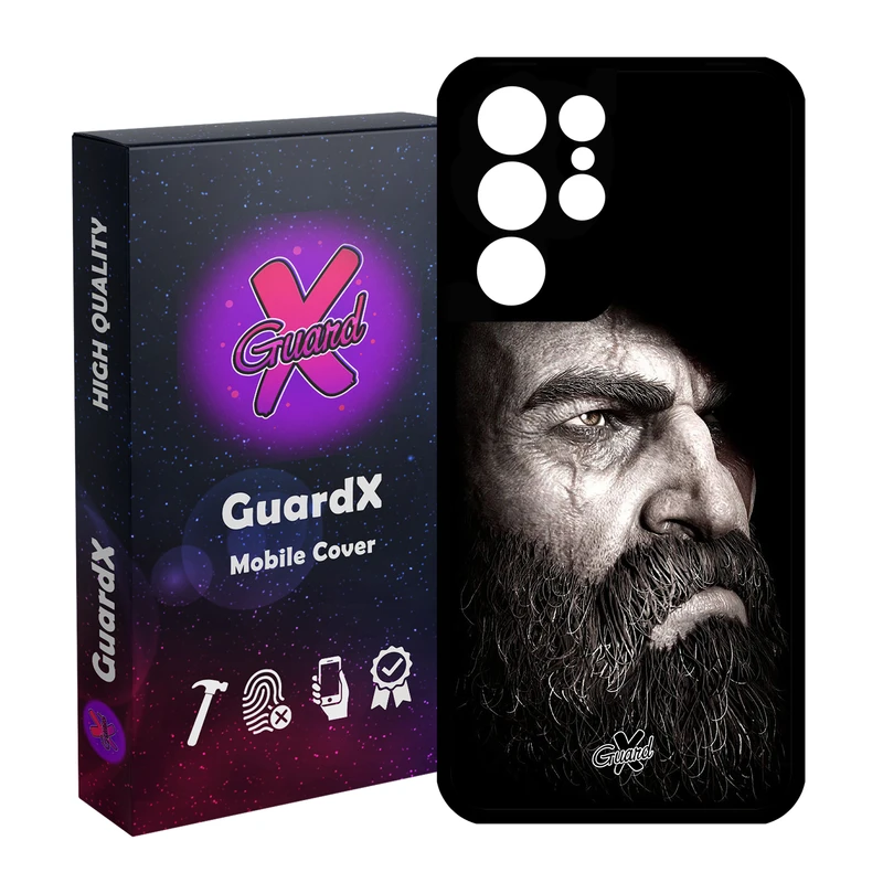 کاور گارد ایکس طرح God of War مدل Glass10100 مناسب برای گوشی موبایل سامسونگ Galaxy S21 Ultra