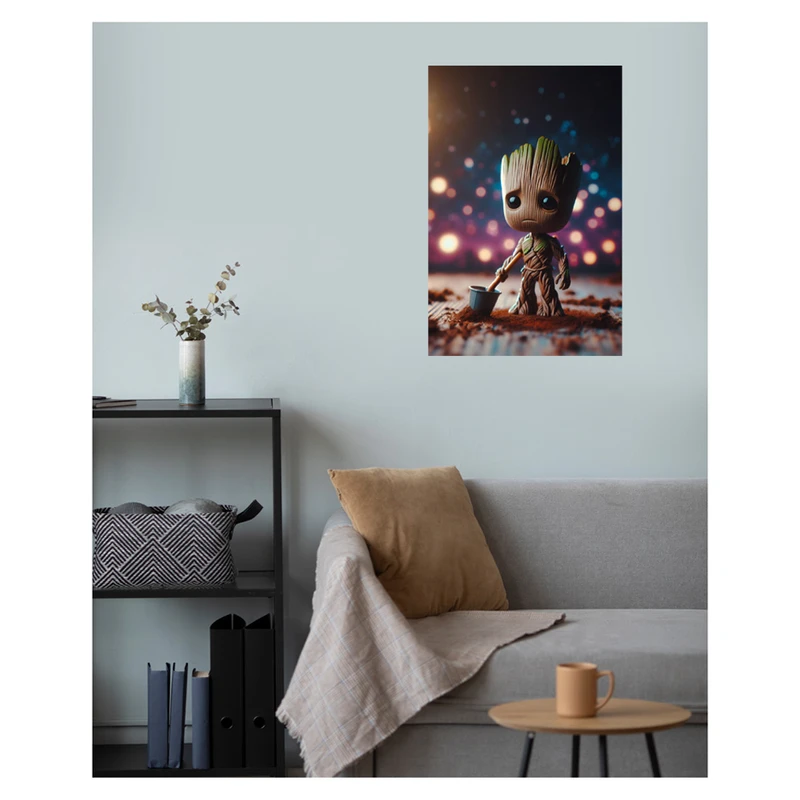 پوستر گوفی مدل گروت کیوت هیرو مارول اونجرز طرح Groot Cute Marvel Hero کد FW25