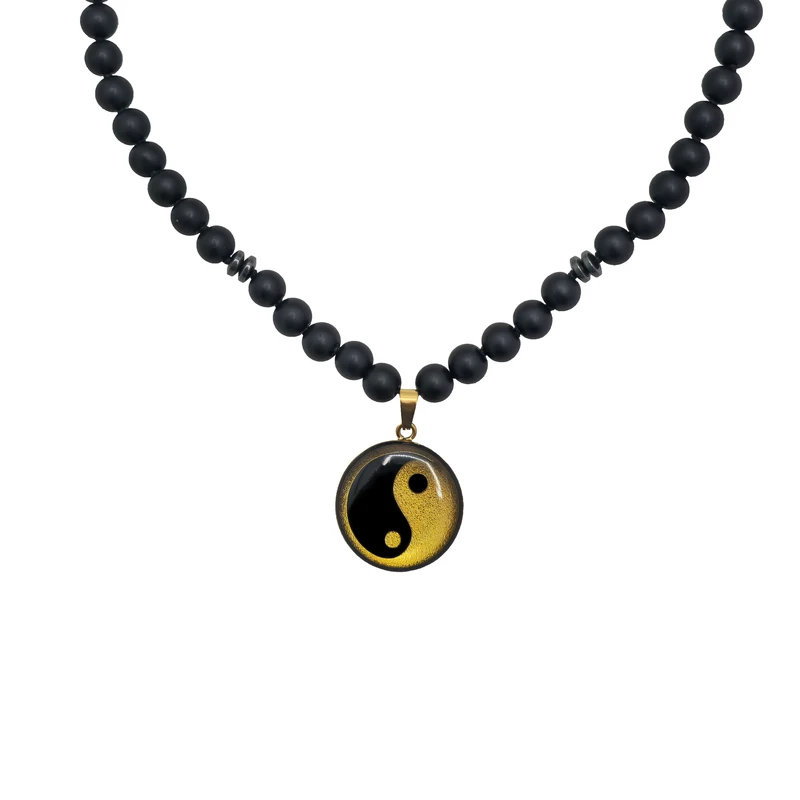 گردنبند زنانه مارک گلد مدل یین و یانگ کد GN904