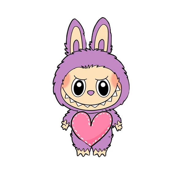 استیکر پارچه و لباس پاد آفرین طرح لبوبو کد 173