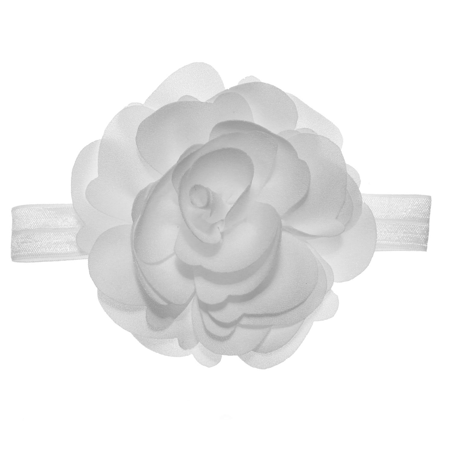 هدبند نوزادی سارینا گل مدل نیکا رنگ سفید -  - 1