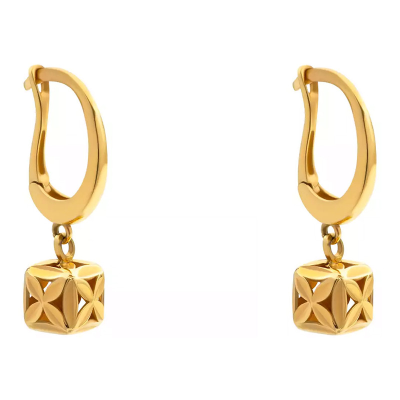 گوشواره حلقه ای طلا 18 عیار زنانه روبی آرت گالری مدل سلنا