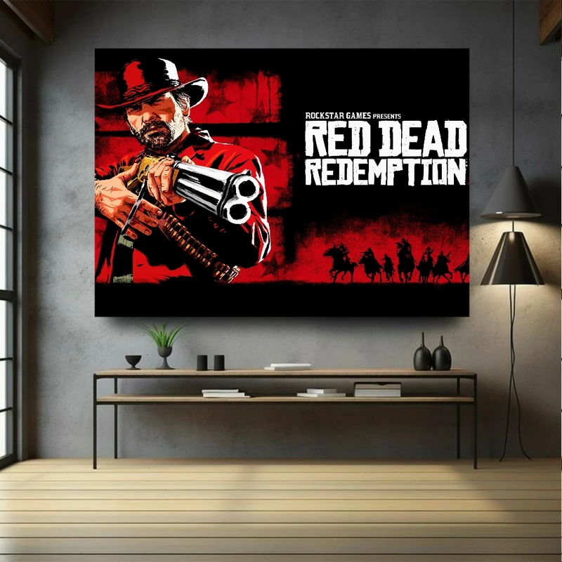 پوستر پارچه ای طرح گیم RED DEAD مدل انتقام گیرنده کد GR65