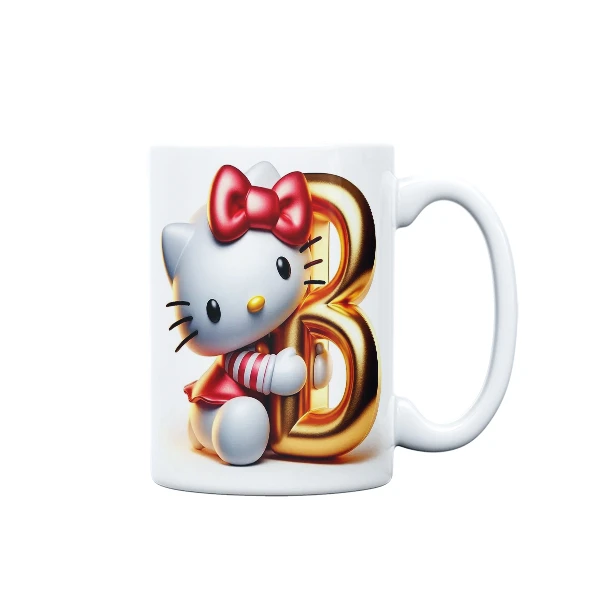 ماگ مدل حروف الفبا طرح هلوکیتی کد 1458