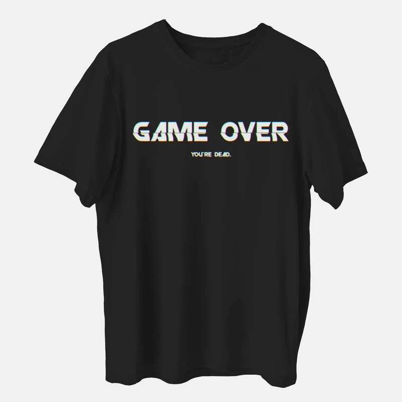 تی شرت آستین کوتاه مردانه مدل GAME OVER b021