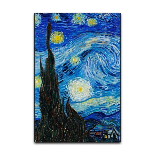 تابلو شاسی گوفی مدل نقاشی شب پرستاره وینسنت ونگوک طرح هنری Vincent Van Gogh Art 4k کد SKY44