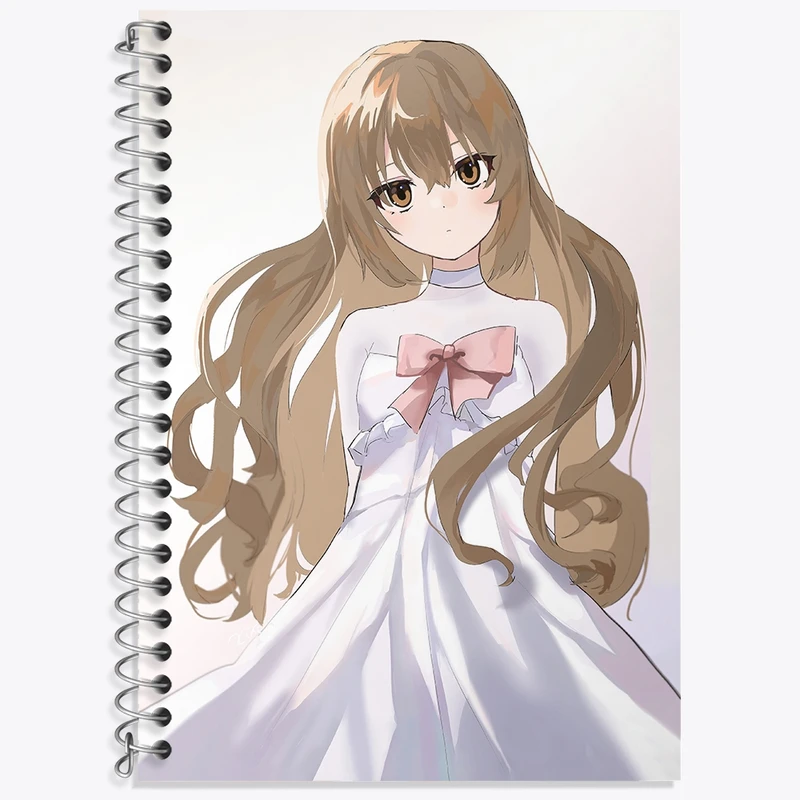 دفتر زبان 50 برگ خندالو مدل سه خط طرح تایگا انیمه تورادورا کد 32490