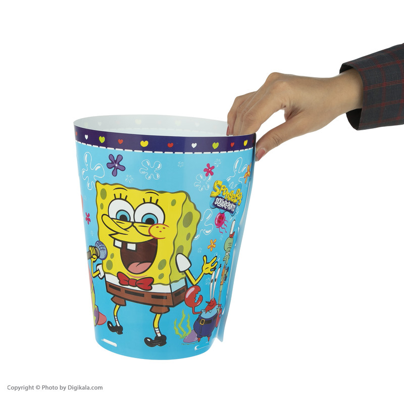 سطل زباله اتاق کودک طرح باب اسفنجی مدل KLP-05
