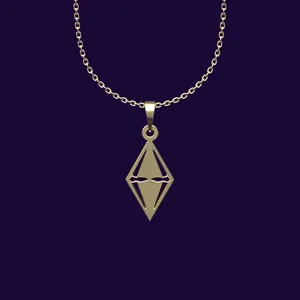 گردنبند طلا 18 عیار زنانه مدوپد مدل لوزی کد CC2-1-1061