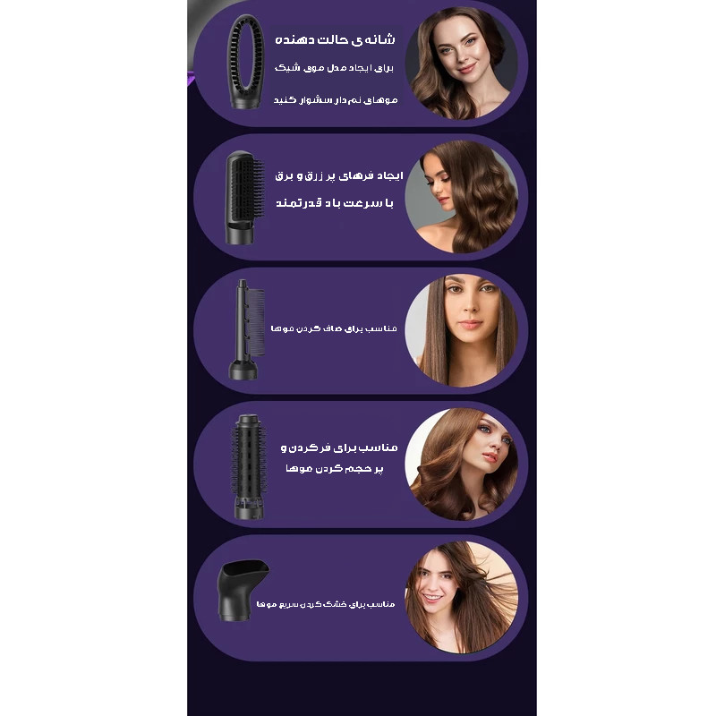 سشوار برس دار حالت دهنده مدل RE-2065