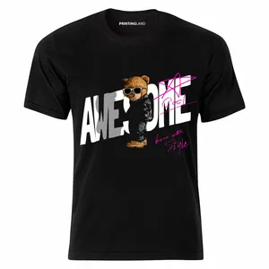 تی شرت آستین کوتاه مردانه مدل پرینتینگ لند طرح AWESOME TEDDY کد P130