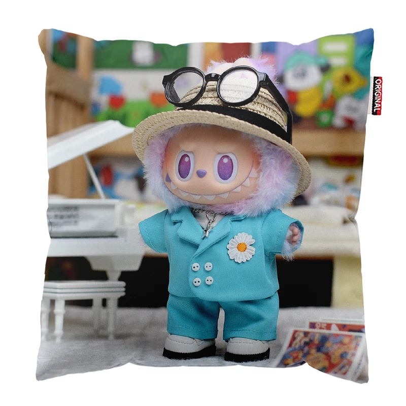 کوسن پاد آفرین مدل عروسک لبوبو کد PK401761 سایز 40*40 سانتی متر