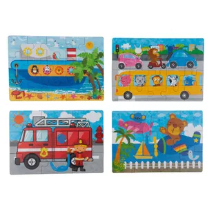 پازل مدل وسایل نقلیه حیوانات مجموعه 4 عددی