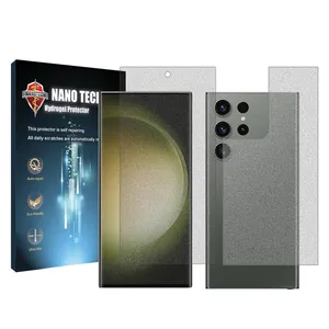 Nano tech matte screen protector suitable for Samsung Galaxy S23 Ultra mobile phone along with back of the phone