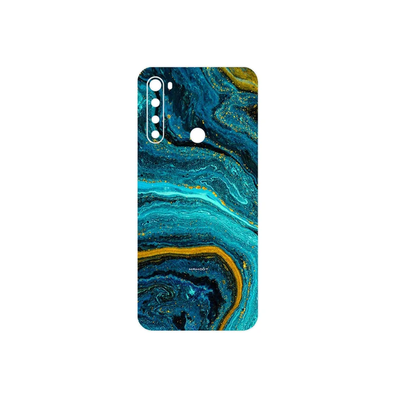 برچسب پوششی ماهوت مدل Turquoise marblewith golden streaks مناسب برای گوشی موبایل شیائومی Redmi Note 8T