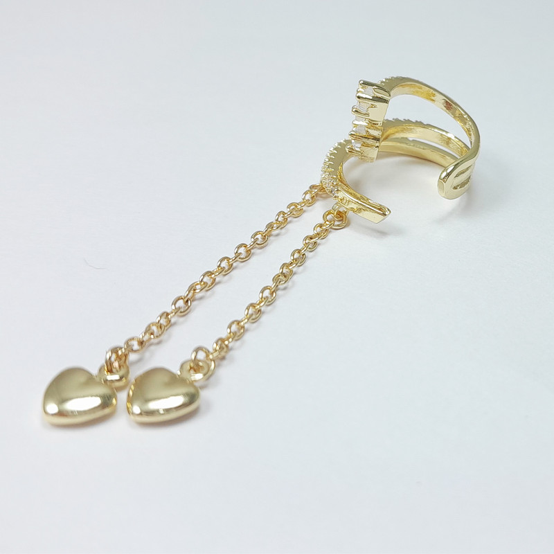 گوشواره زنانه مدل ایرکاف قلب کد Ecns15