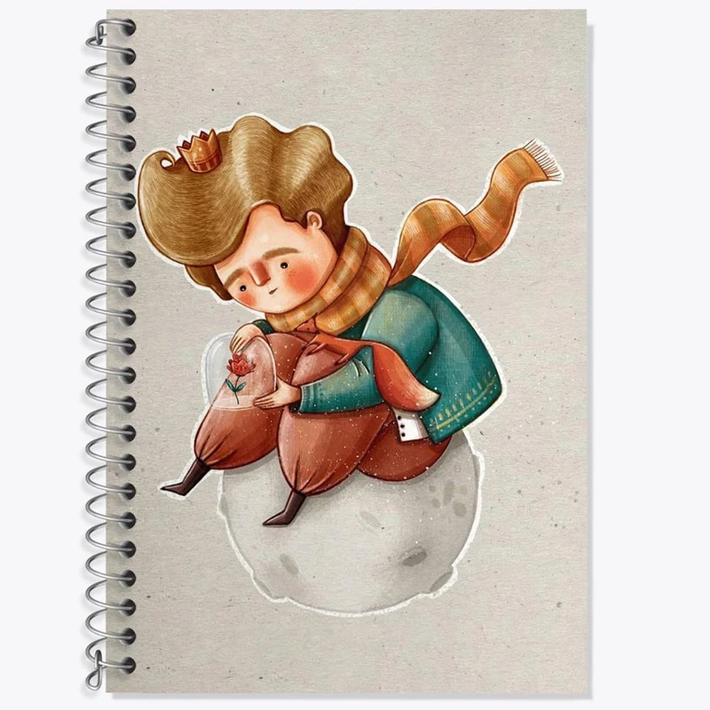 دفتر زبان 50 برگ خندالو مدل دو خط طرح شازده کوچولو کد 25767