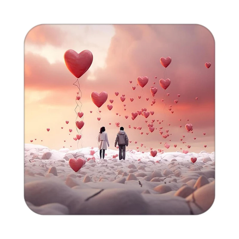 زیر لیوانی کاکتی مدل عاشقانه کد mp10025