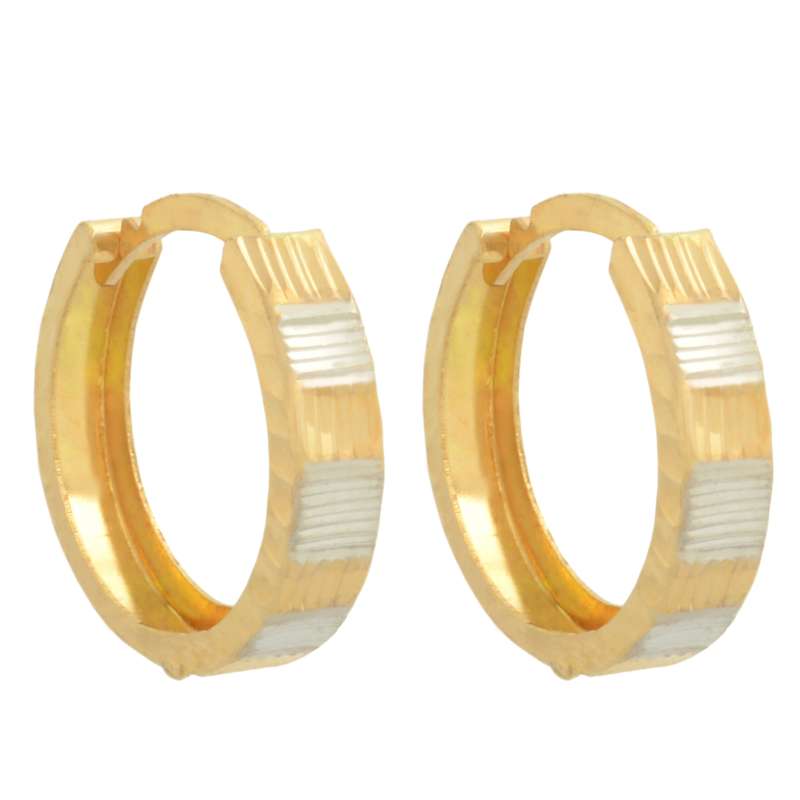 گوشواره طلا 18 عیار زنانه طلای مستجابی مدل حلقه ای کد 167087