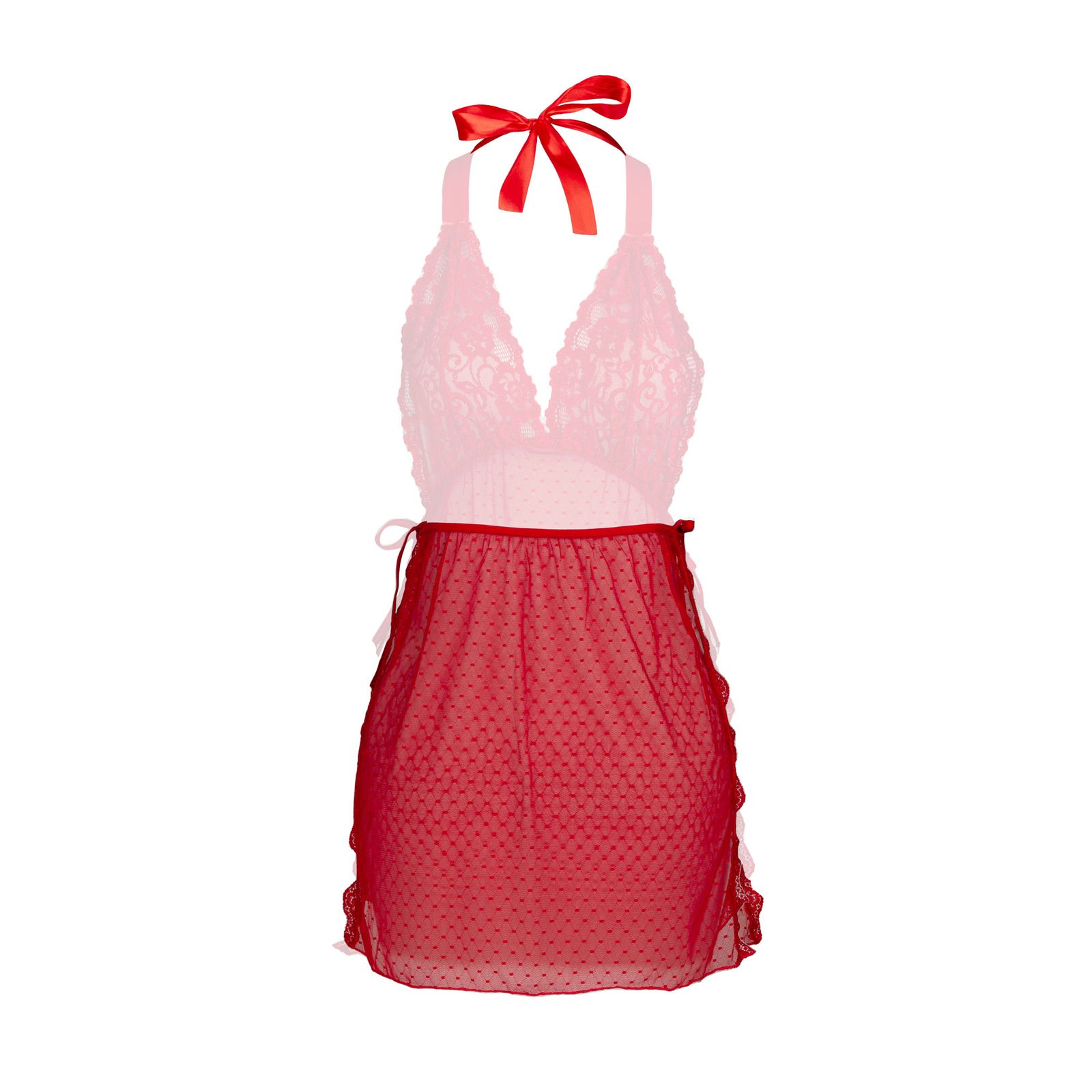 لباس خواب زنانه شباهنگ مدل Waiter رنگ قرمز -  - 2