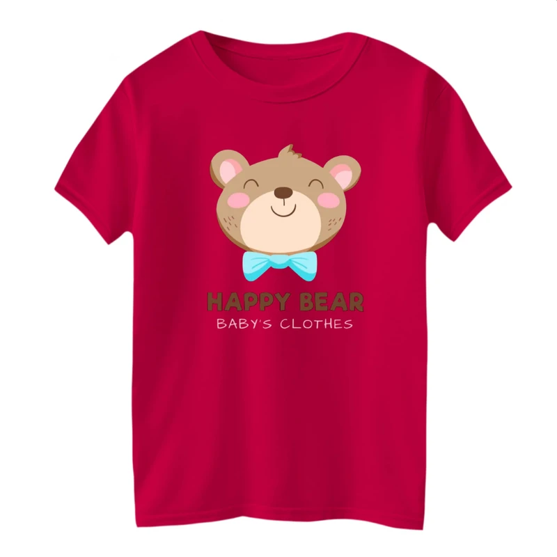 تی شرت آستین کوتاه بچگانه مدل خرس خوشحال