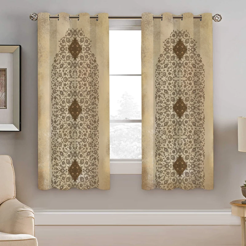 پرده نیروانا طرح سنتی مدل مخمل کد 9001 سایز 140×200 سانتی متر