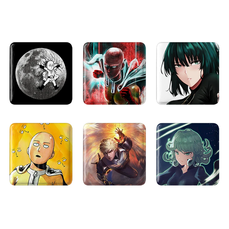 مگنت خندالو مدل انیمه مرد تک مشتی One Punch Man کد 450A مجموعه 6 عددی