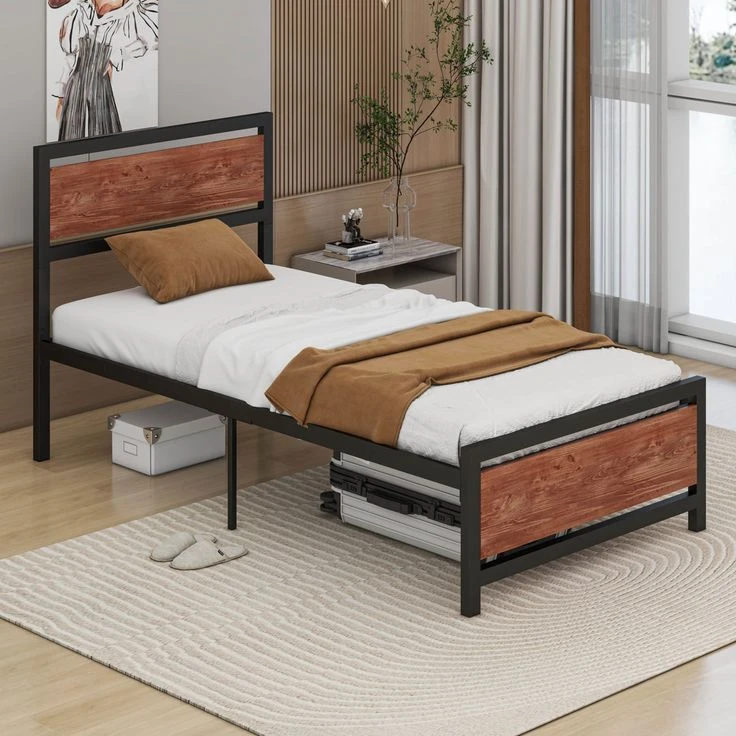 تختخواب فلزی یک نفره مدل G-Tf10 سایز 90*200 سانتی متر