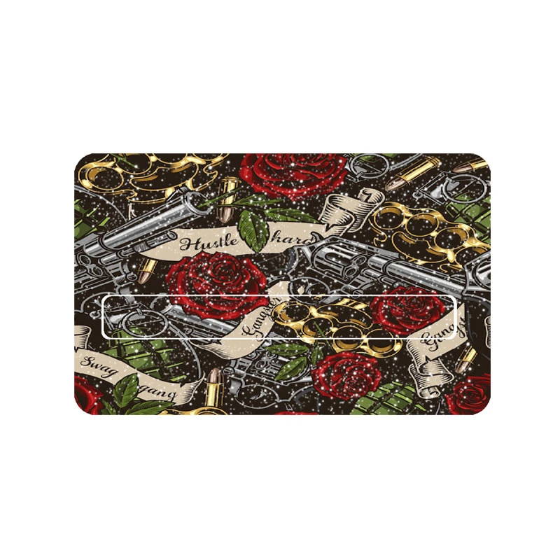 استیکر کارت رایسان مدل اکلیلی طرح رز2 کدsc009