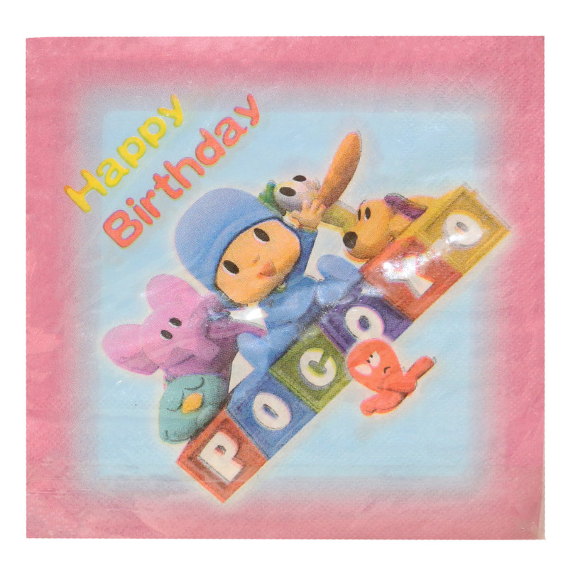 دستمال سفره مدل Pocoyo مجموعه 20 عددی
