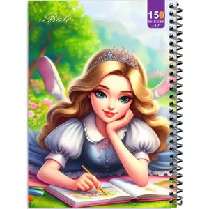 دفتر نقاشی 150 برگ  انتشارات بله مدل رحلی طرح فانتزی دختر نقاش کد A4-P84