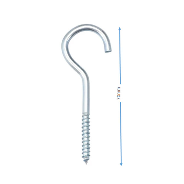 پیچ قلاب دار مدل G-A-70-4mm بسته 5 عددی