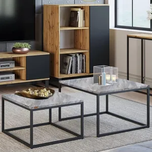 میز جلومبلی دیزم مدل CO_H100_80_GR مجموعه دو عددی