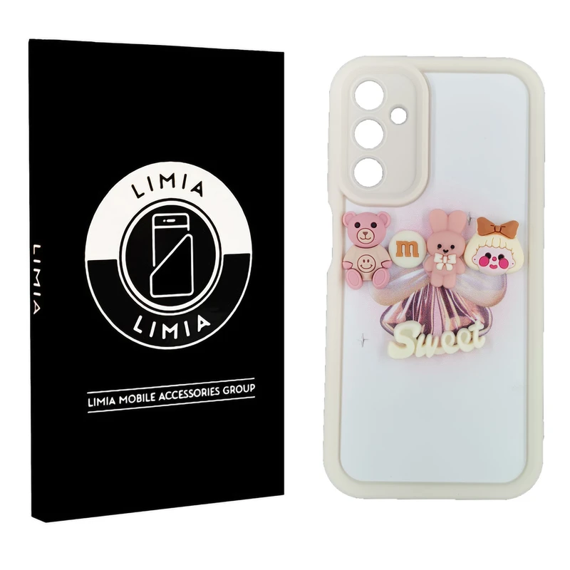 کاور لیمیا مدل فانتزی لنزدار ژله ای طرح عروسکی برجسته مناسب برای گوشی موبایل سامسونگ Galaxy A25
