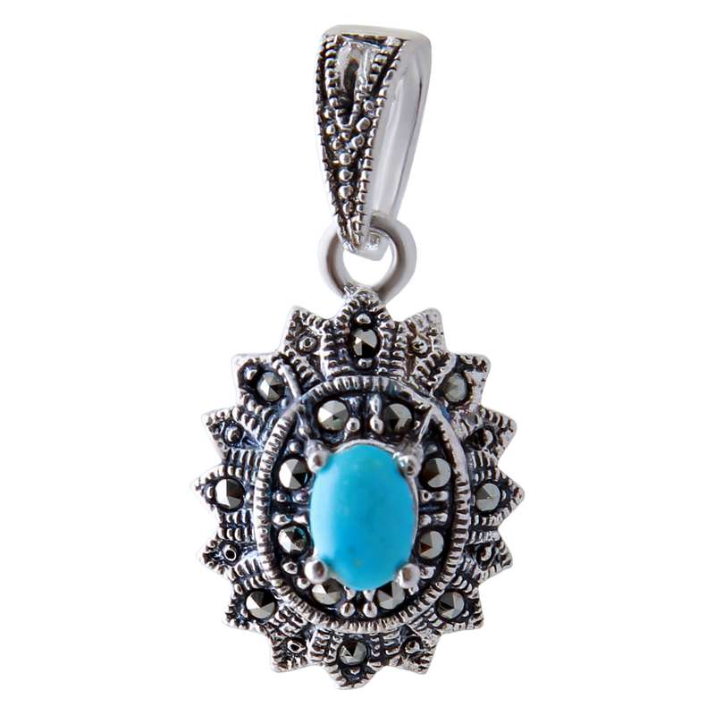 آویز گردنبند نقره زنانه بازرگانی میلادی کد PK_052