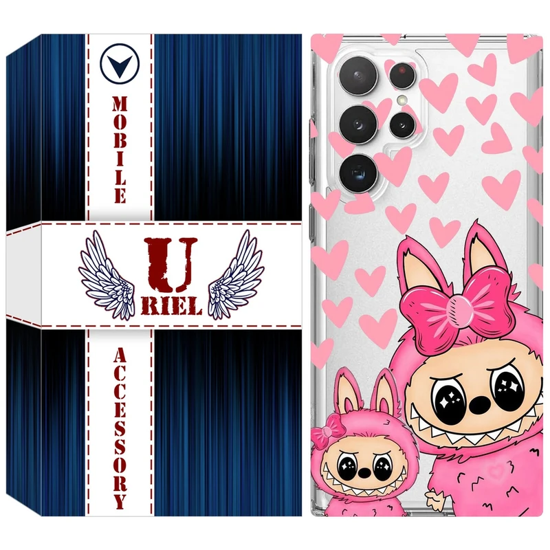 کاور یوریل مدل Clear کد 105 طرح لبوبو مناسب برای گوشی موبایل سامسونگ Galaxy S22 Ultra