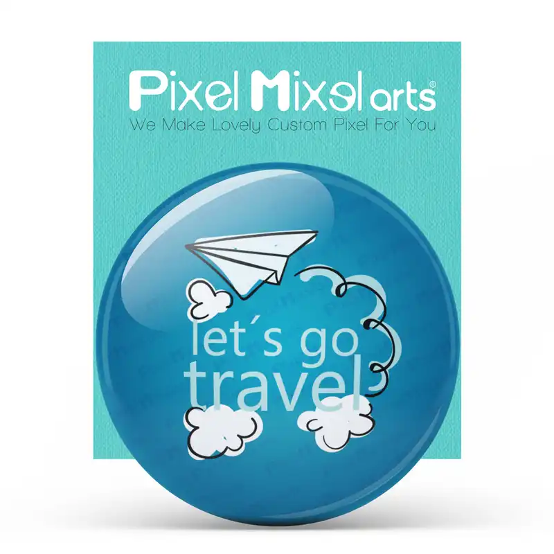 آینه جیبی پیکسل میکسل طرح تایپوگرافی مدل 50MB-ETDI016