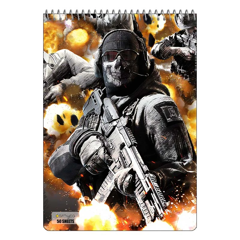 دفتر نقاشی 50 برگ سیمی کارنیکا طرح کالاف دیوتی Call of Duty کد 38715