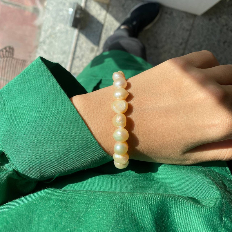 نیم ست نقره زنانه مدل مروارید طبیعی کد MO0024j
