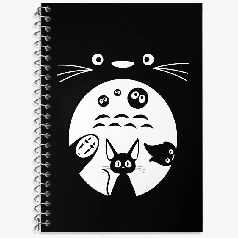 دفتر زبان 50 برگ خندالو مدل دو خط طرح انیمه توتورو و شهر اشباح کد N5199