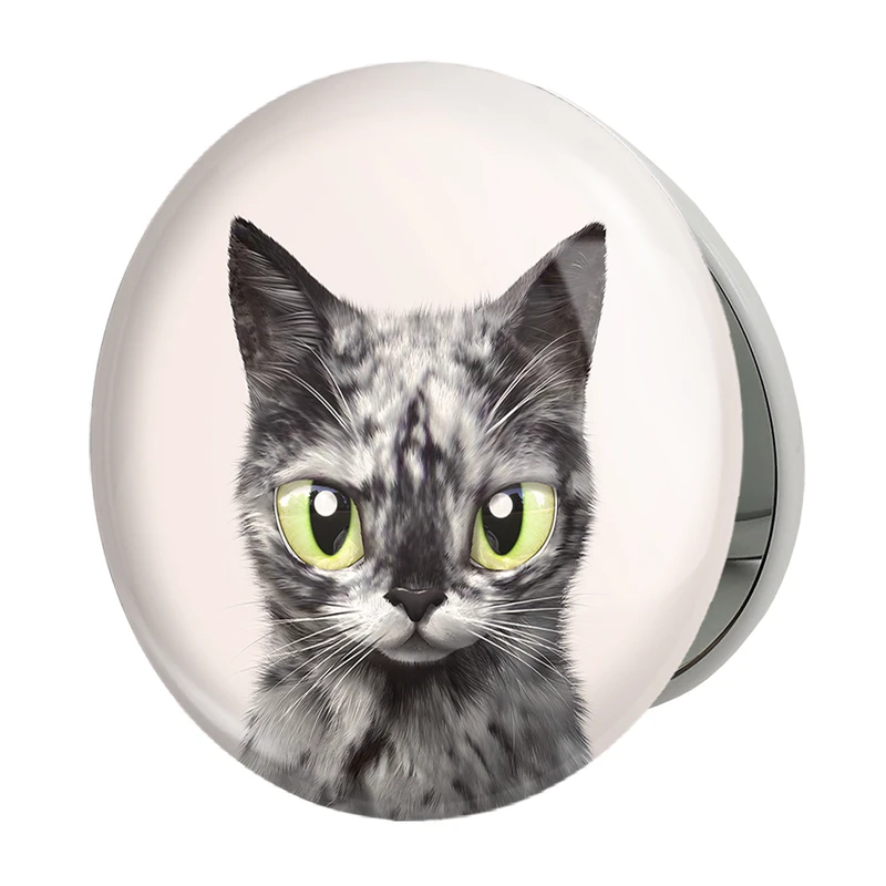 آینه جیبی خندالو طرح گربه مدل تاشو کد 28334 