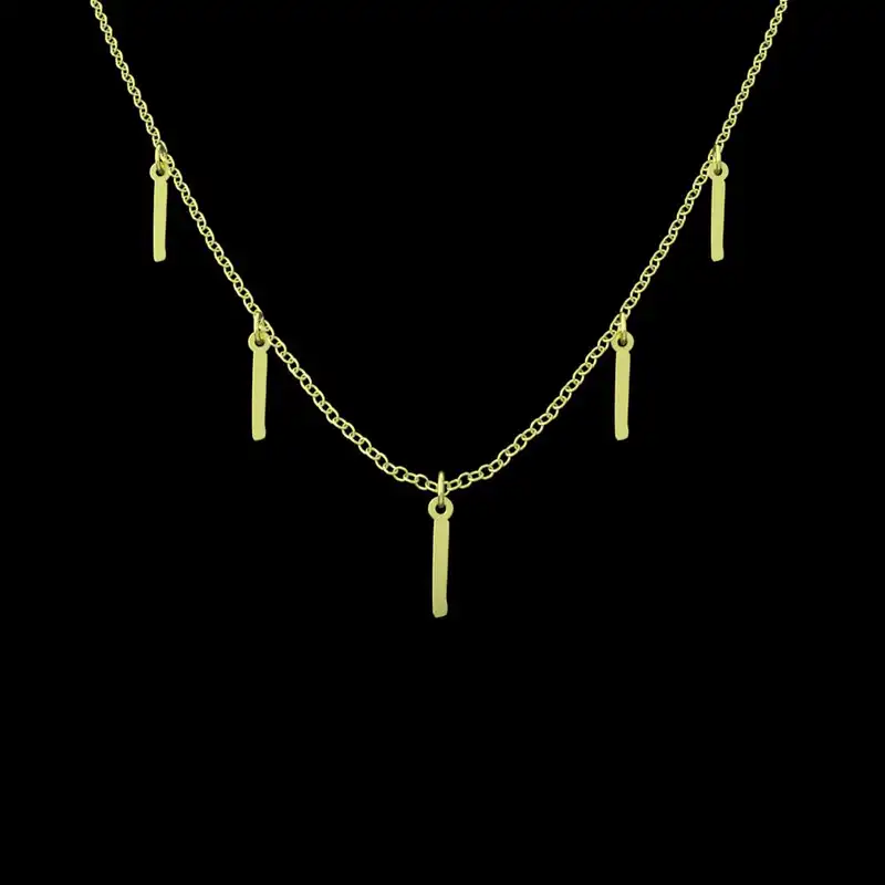 گردنبند طلا 18 عیار زنانه مدوپد مدل حرف I کد RNA16817