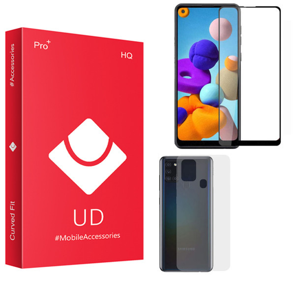 محافظ صفحه نمایش یو دی مدل HQ مناسب برای گوشی موبایل سامسونگ Galaxy A21s به همراه محافظ پشت گوشی