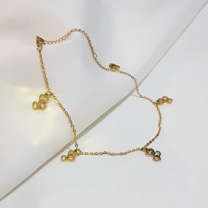 پابند زنانه مدل سه قلب 3387