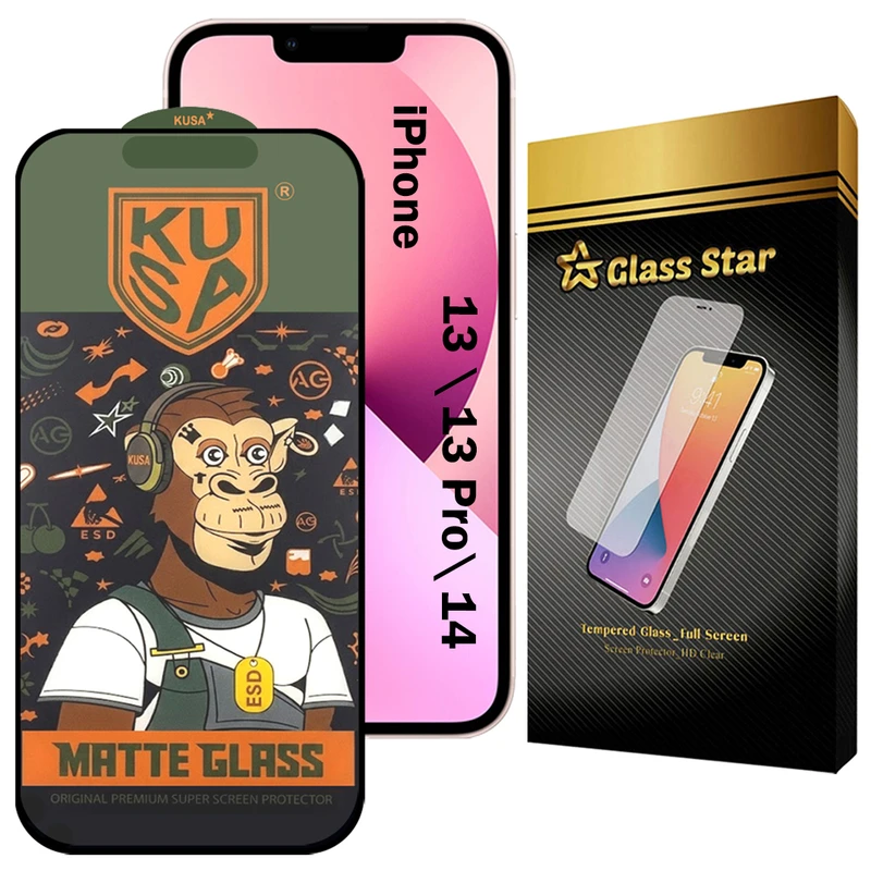 محافظ صفحه نمایش گلس استار مدل GKUSAG مناسب برای گوشی موبایل اپل iPhone 13 Pro / iPhone 13 / iPhone 14 